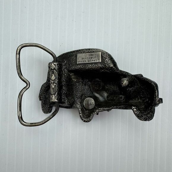 Vintage 1980 VW Volkswagen Bug Beetle Brassworks Belt Buckle by Bergamot - Picture 6 of 11